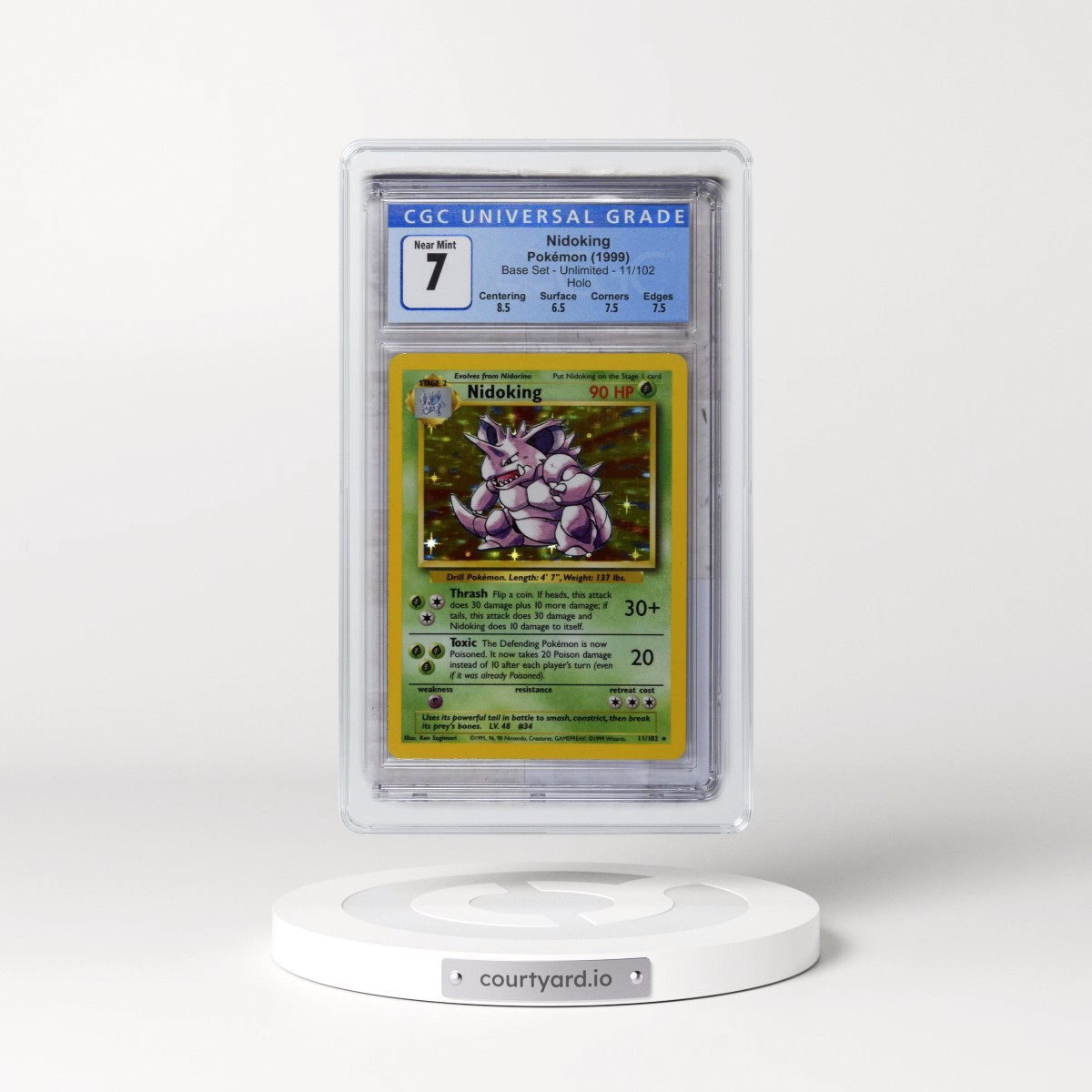 1999 Base Set #11/102 Nidoking - Holo (CGC 7 NM)