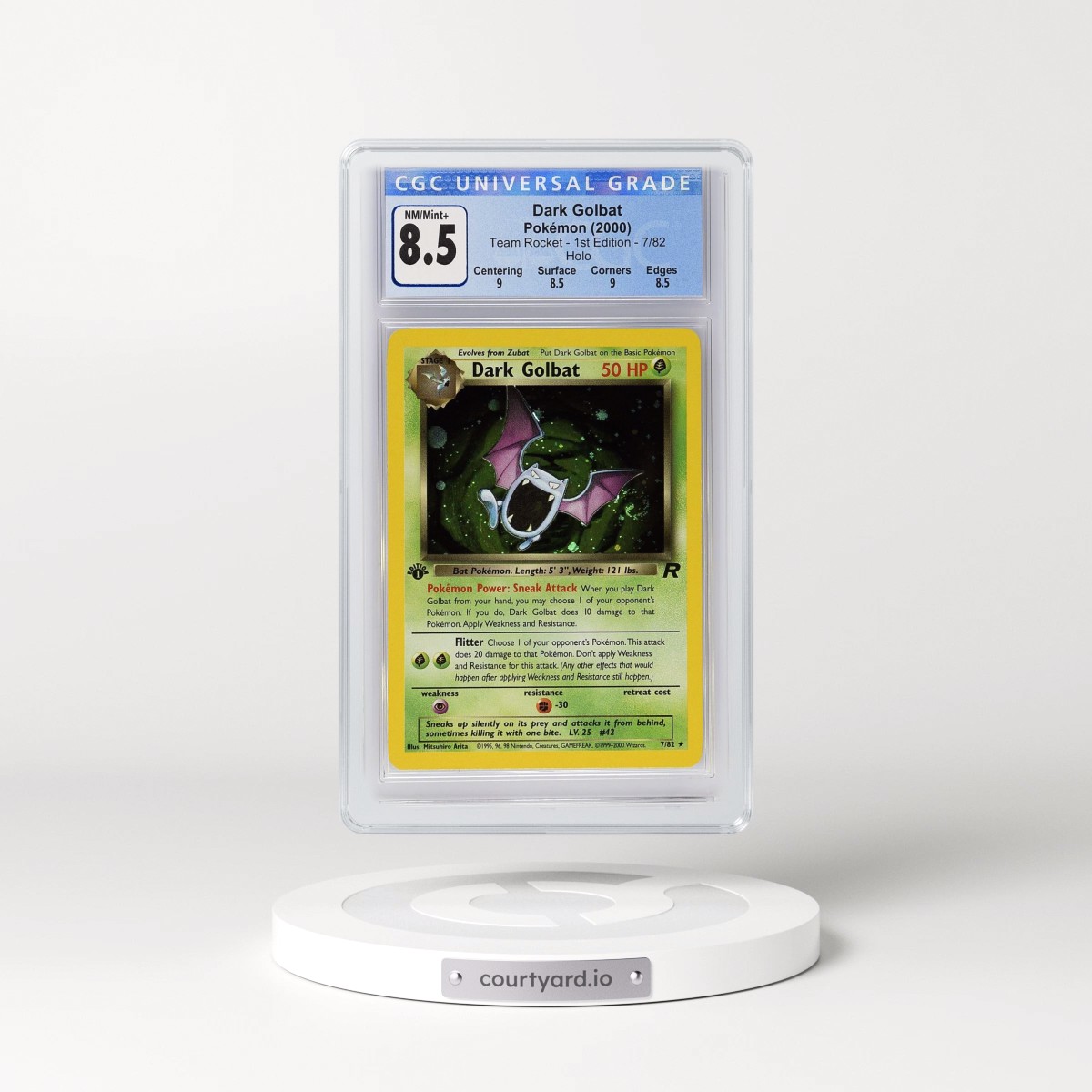 2000 Team Rocket #7/82 Dark Golbat - 1st Edition Holo (CGC 8.5 NM-MT+)