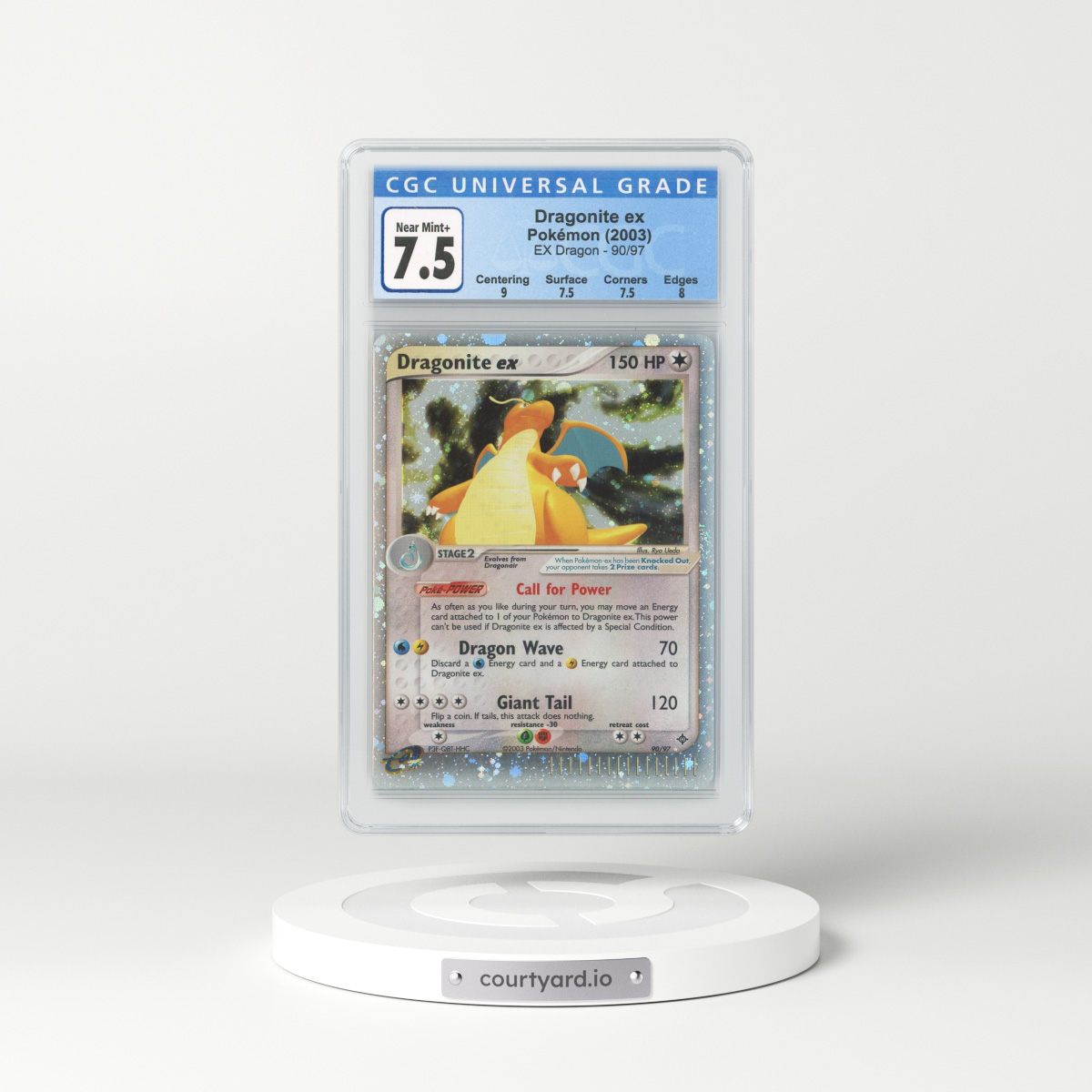 2003 EX Dragon #90 Dragonite EX - Holo (CGC 7.5 NM+)
