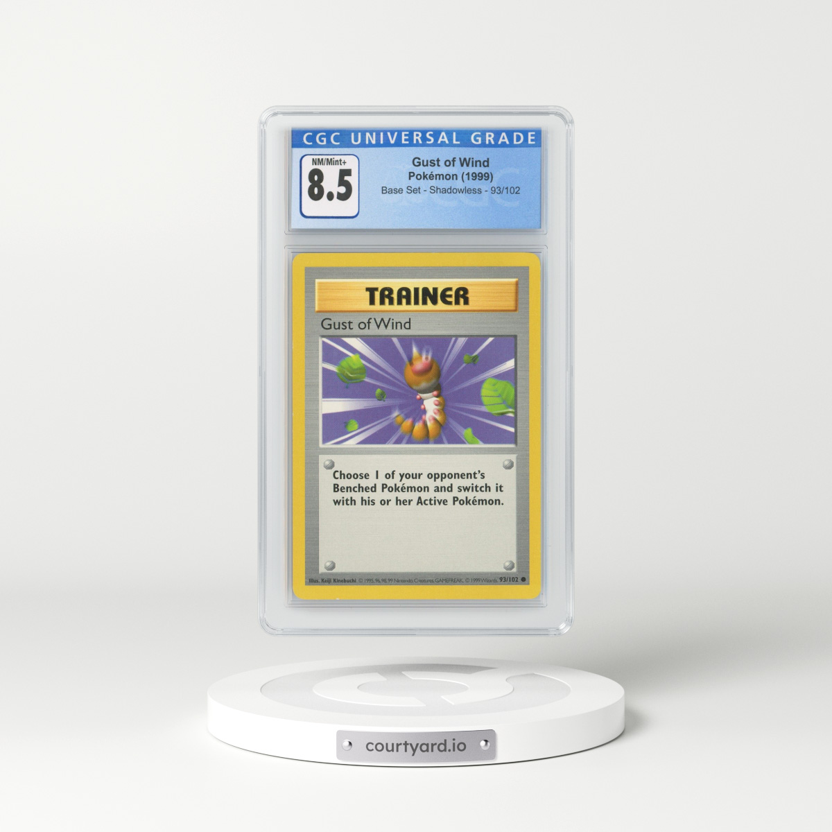 1999 Base Set #93 Gust of Wind - Shadowless (CGC 8.5 NM-MT+)