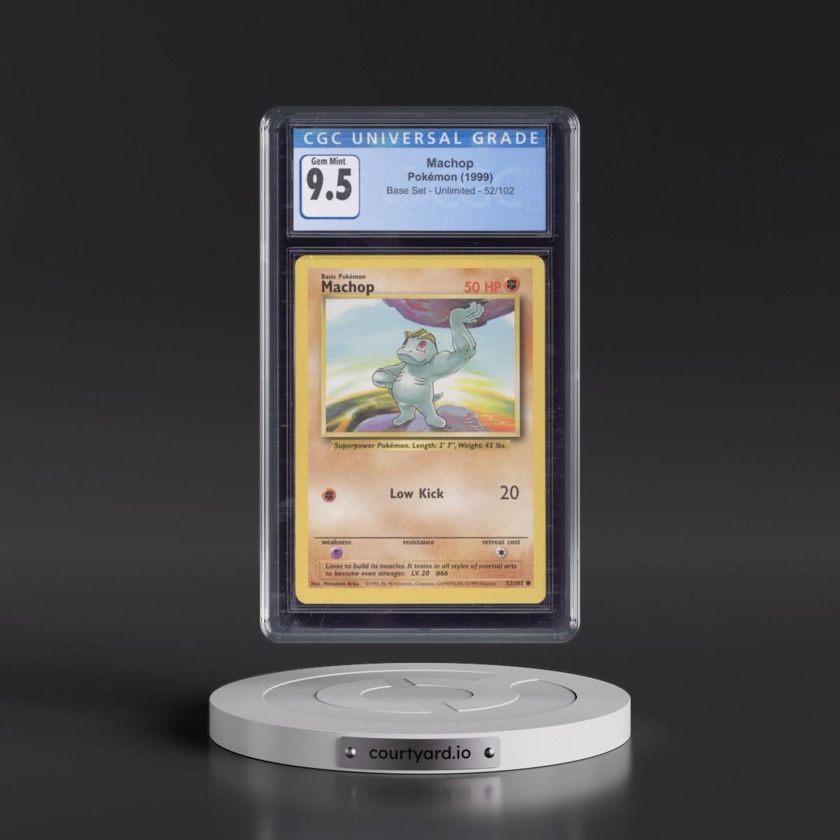 1999 Base Set #52/102 Machop (CGC 10 GEM MINT)