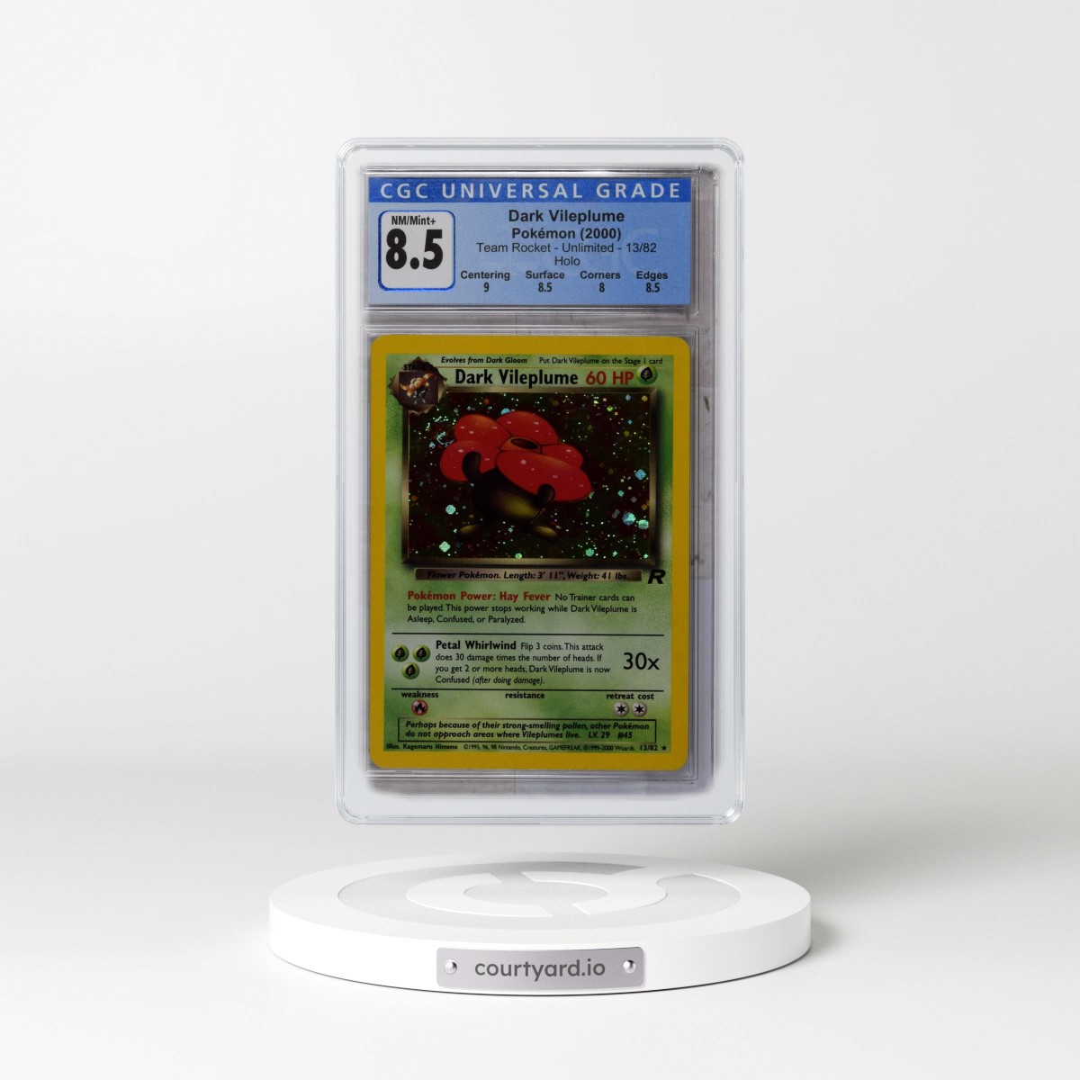 1999 Team Rocket #13/82 Dark Vileplume - Holo (CGC 8.5 NM-MT+)