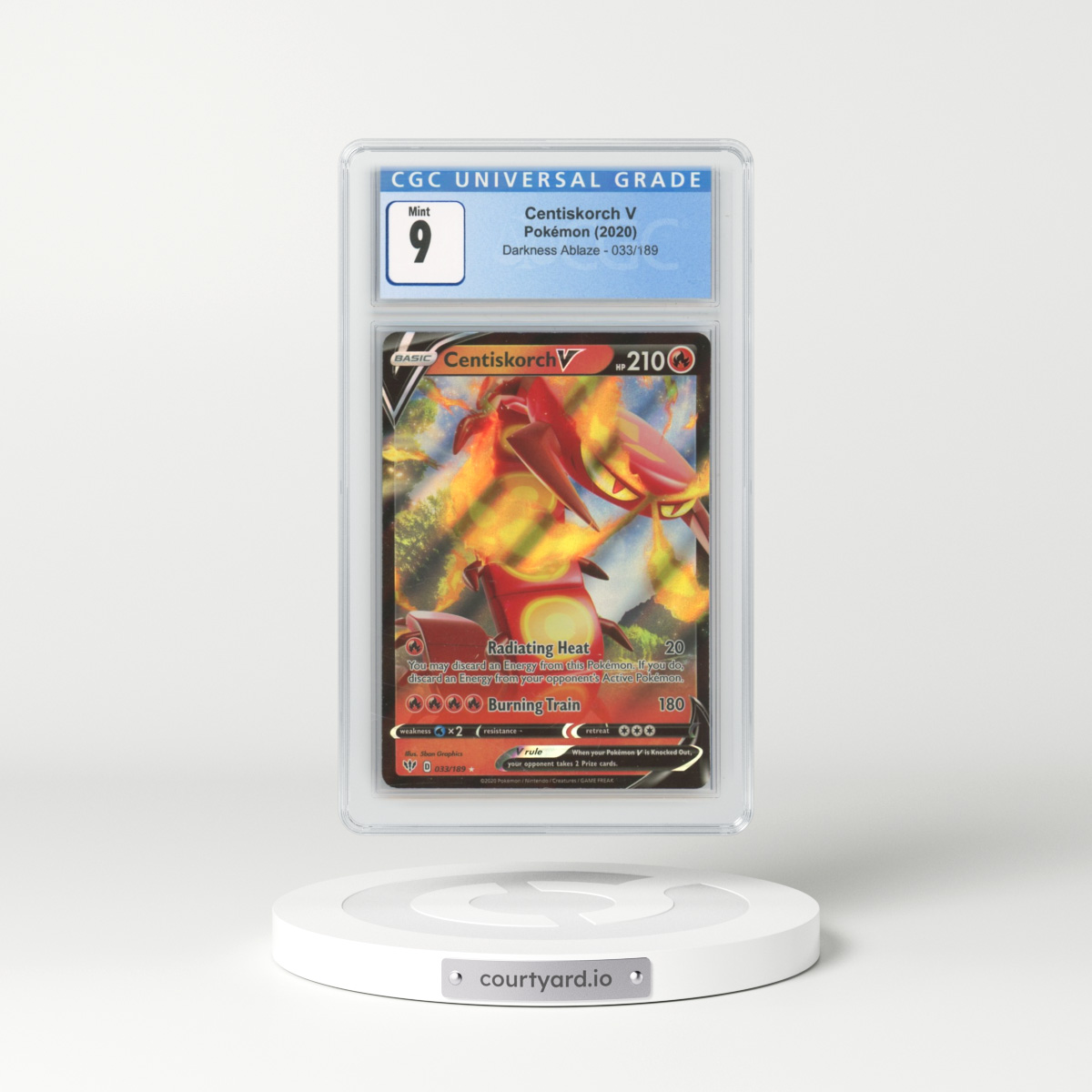 2020 Darkness Ablaze #033 Centiskorch V - Holo (CGC 9 MINT)
