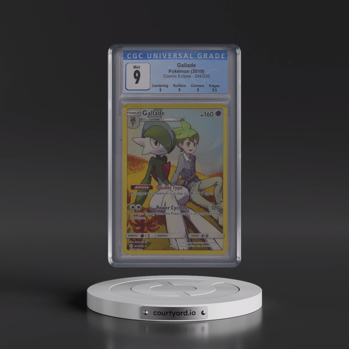 2019 Cosmic Eclipse #244/236 Gallade - Secret Rare Holo (CGC 9 MINT)