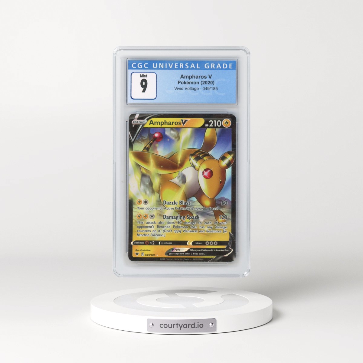 2020 Vivid Voltage #049/185 Ampharos V - Holo (CGC 9 MINT)