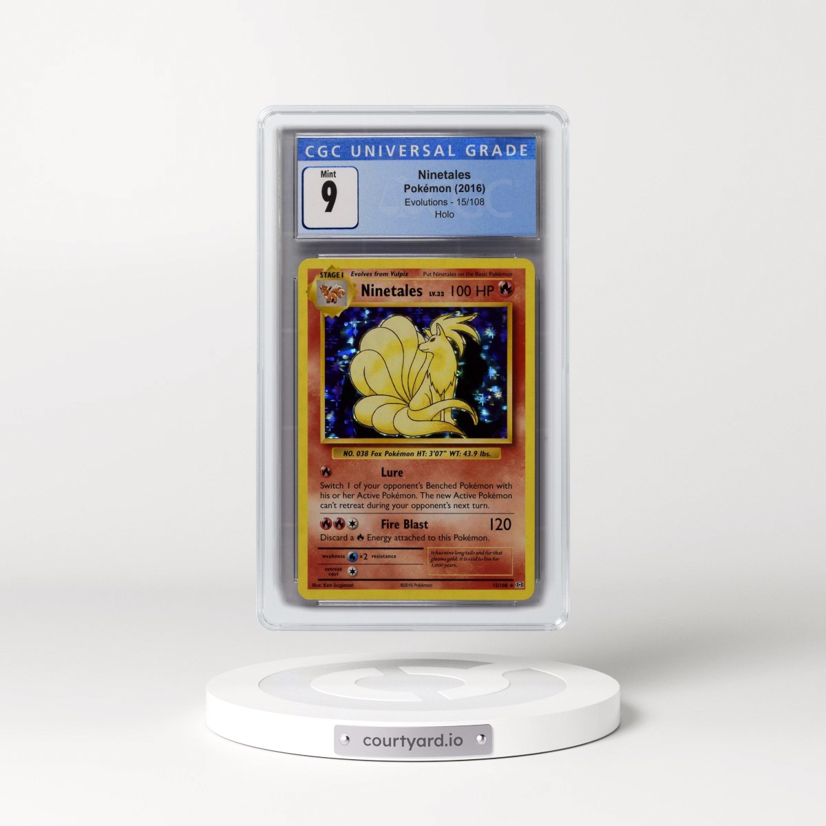 2016 Evolutions #15/108 Ninetales - Holo (CGC 9 MINT)