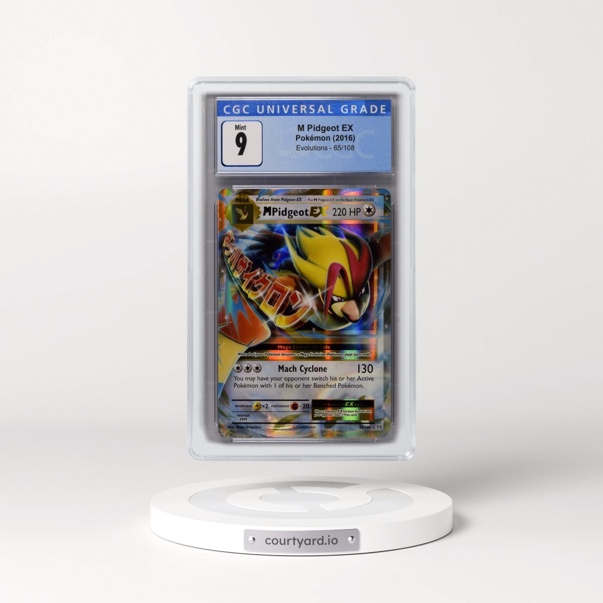 2016 Evolutions #65/108 M Pidgeot EX - Holo (CGC 9 MINT)