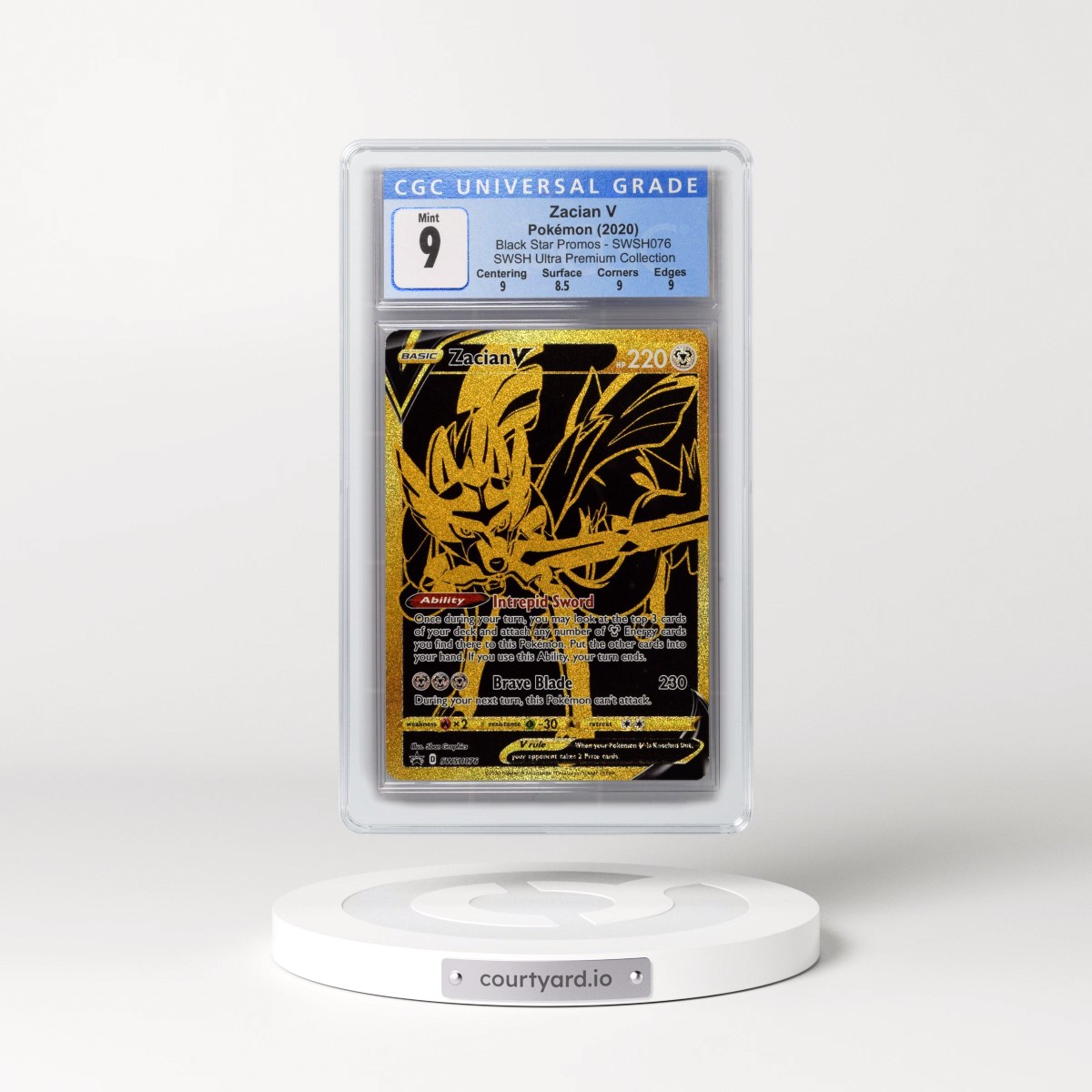 2017 Black Star Promos - Sword & Shield #SWSH076 Zacian V - Holo (CGC 9 MINT)