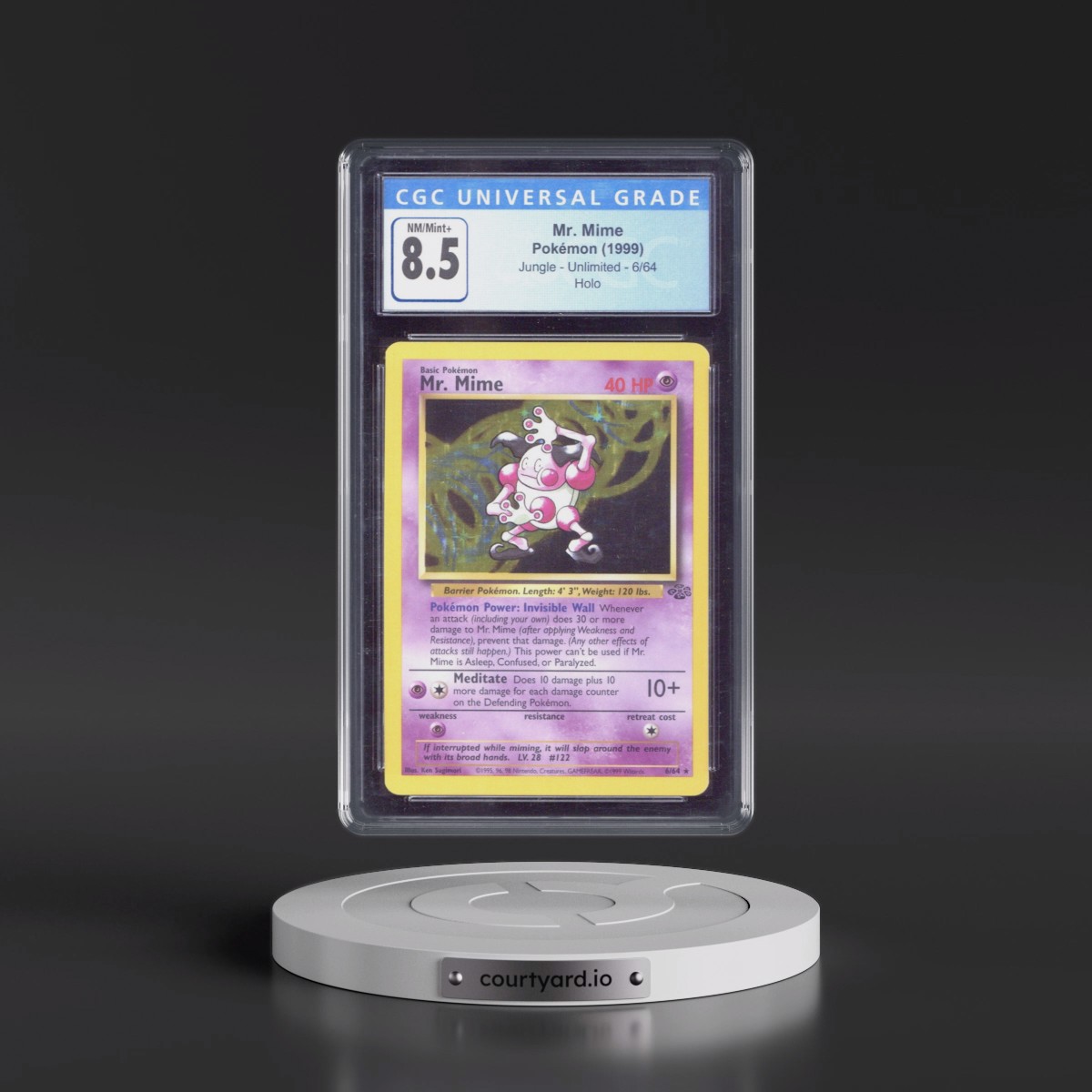 1999 Jungle #6/64 Mr. Mime - Holo (CGC 8.5 NM-MT+)