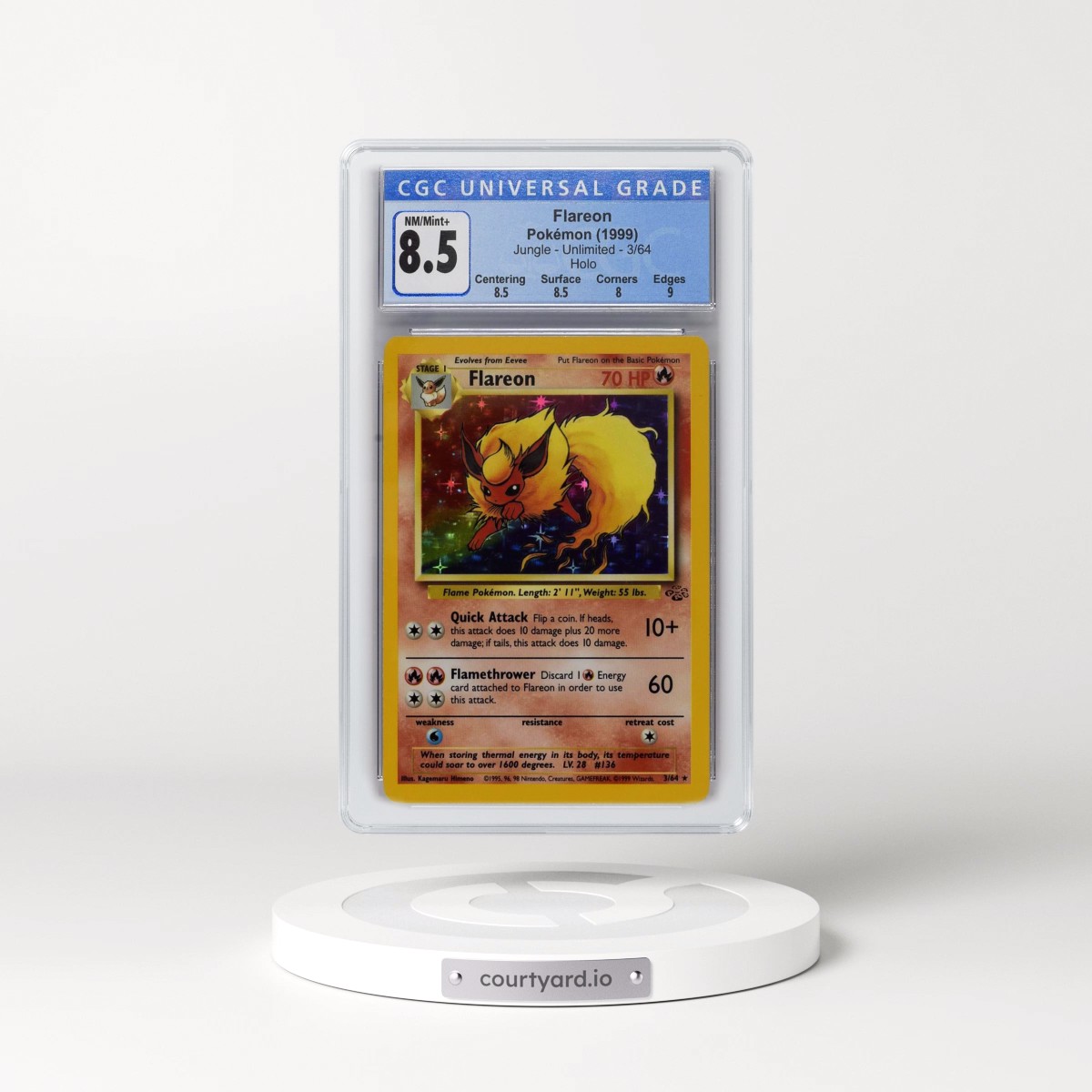 1999 Jungle Flareon - Holo #3/64 CGC 8.5