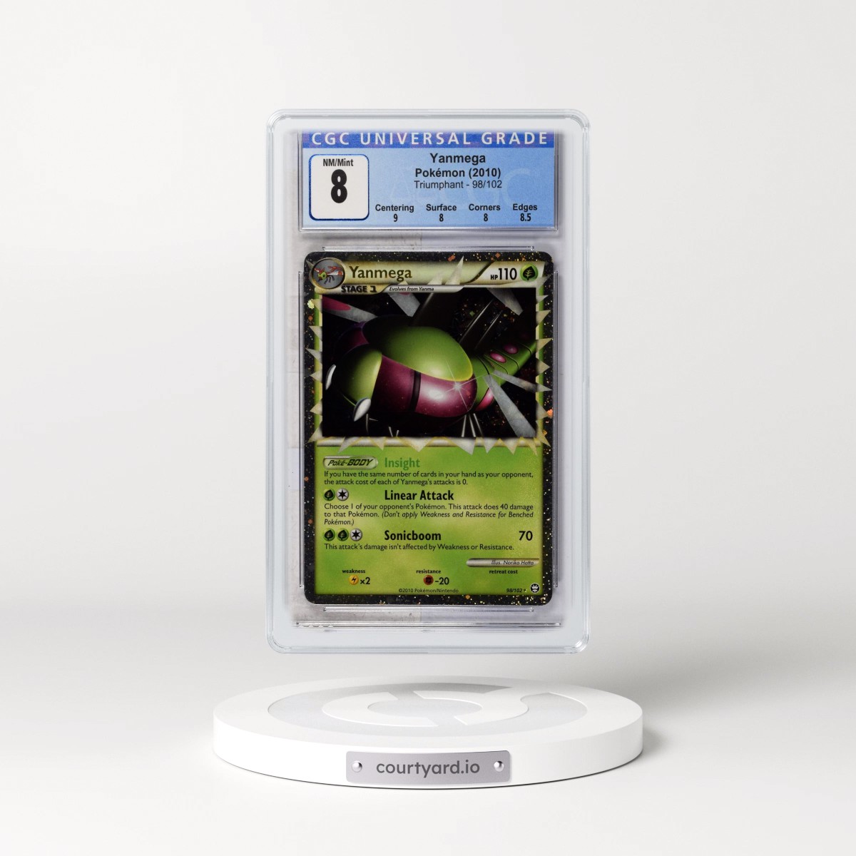 2010 Triumphant #98/102 Yanmega - Holo (CGC 8 NM-MT)