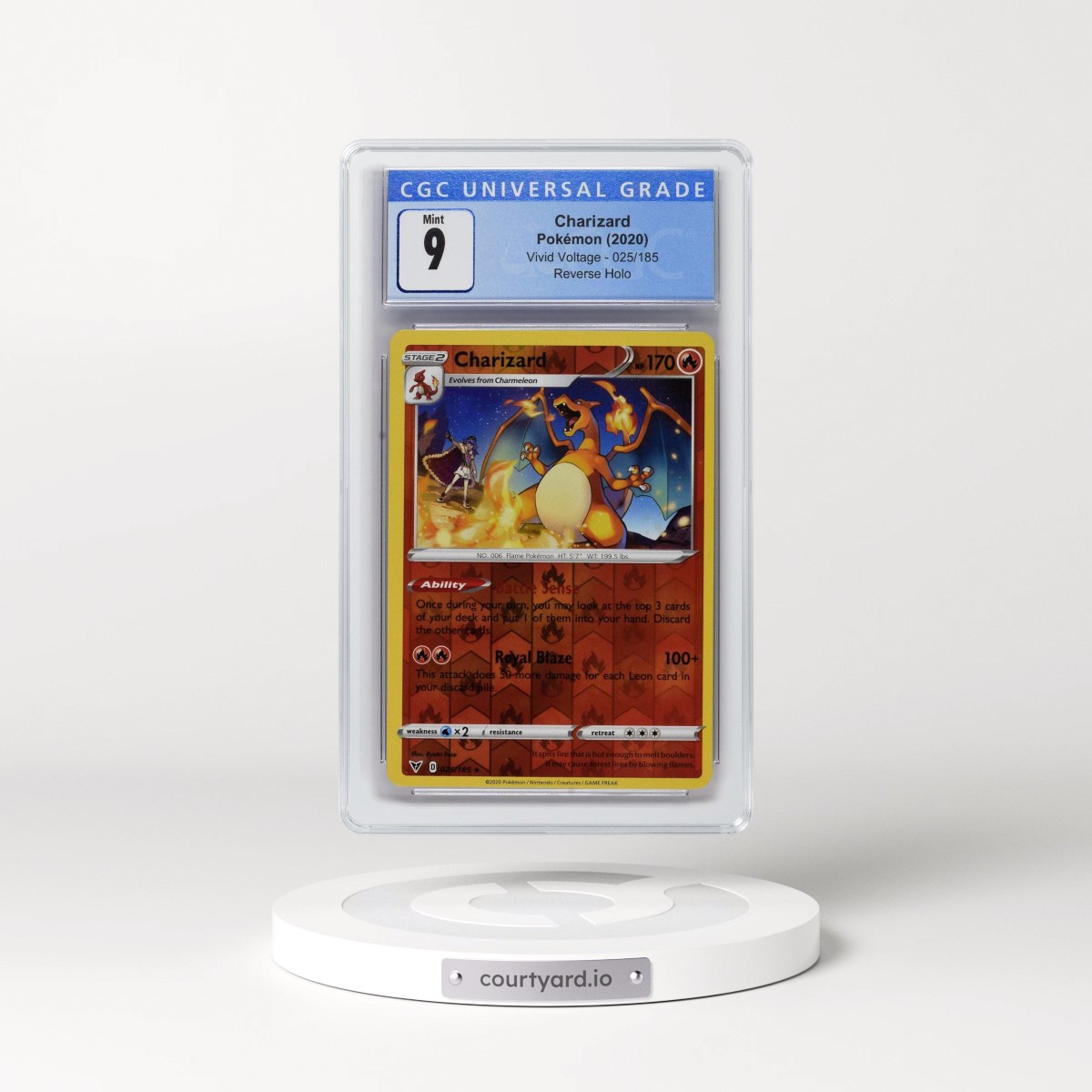 2020 Vivid Voltage #025/185 Charizard - Reverse Holo (CGC 9 MINT)