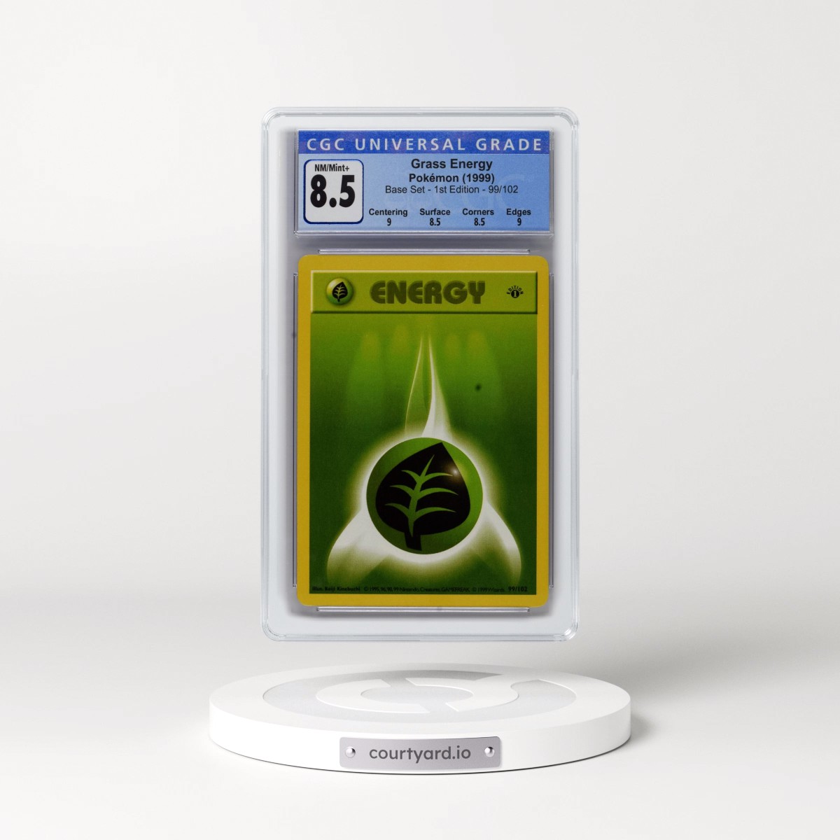 1999 Base Set #99/102 Grass Energy - 1st Edition 1st Edition (CGC 8.5 NM-MT+)