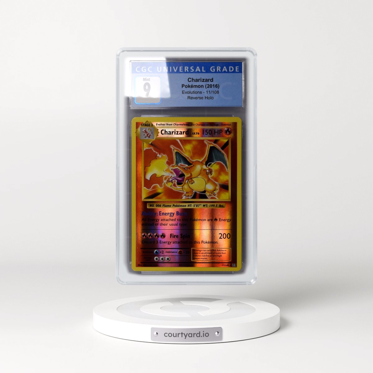 2016 Evolutions #11/108 Charizard - Reverse Holo (CGC 9 MINT)