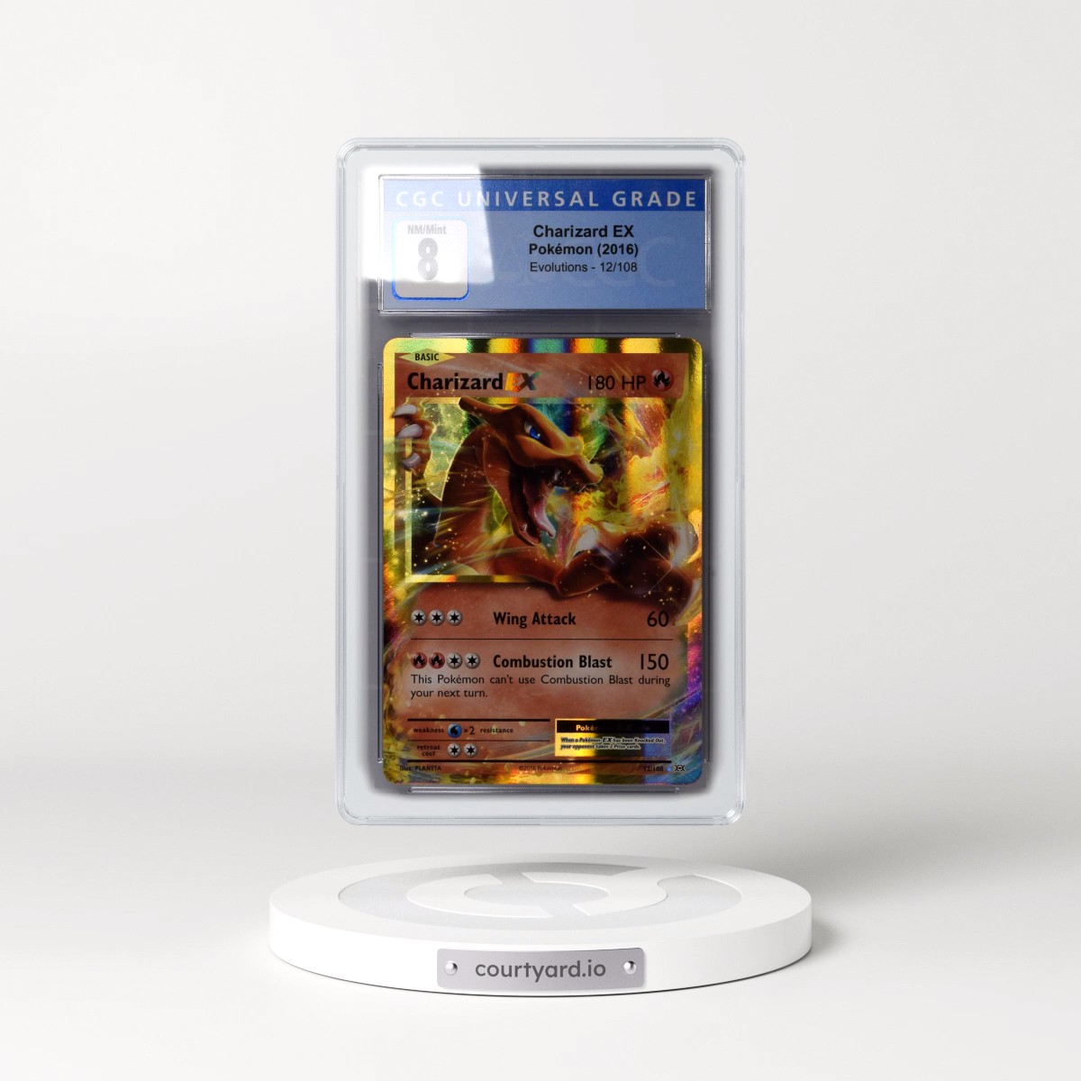 2016 Evolutions #12/108 Charizard EX - Holo (CGC 8 NM-MT)