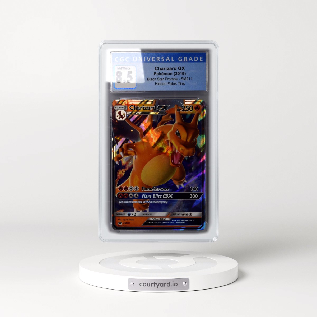 2016 Black Star Promos - Sun & Moon #SM211 Charizard GX - Holo (CGC 8.5 NM-MT+)