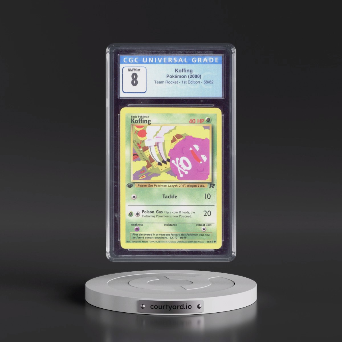 2000 Team Rocket #58/82 Koffing - 1st Edition 1st Edition (CGC 8 NM-MT)