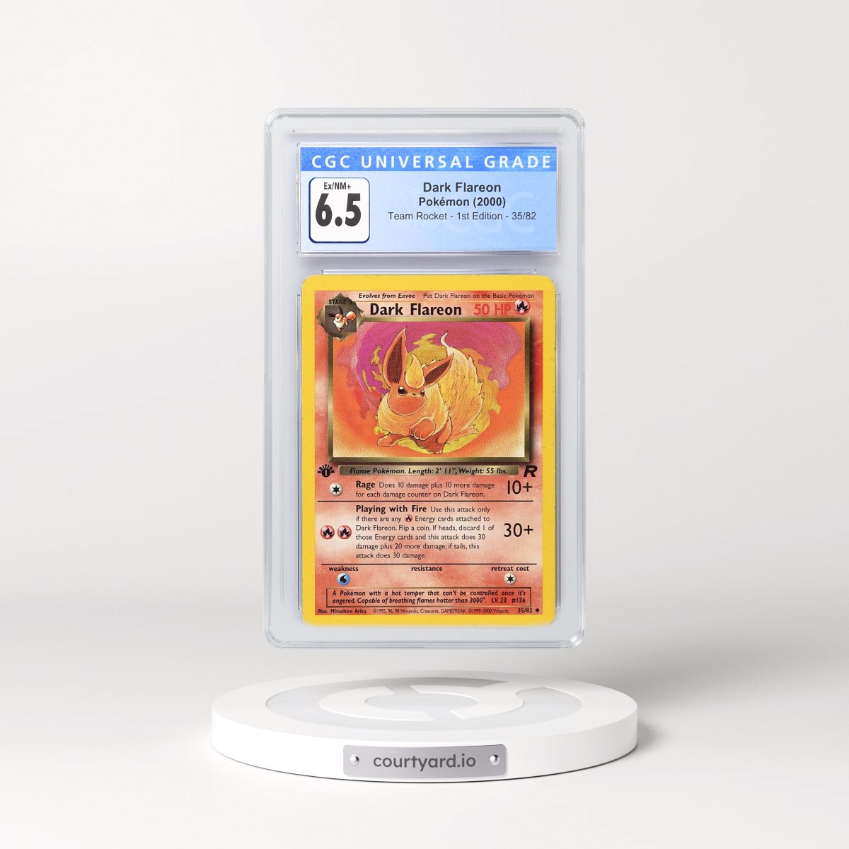 2000 Team Rocket #35/82 Dark Flareon - 1st Edition 1st Edition (CGC 6.5 EX-NM+)