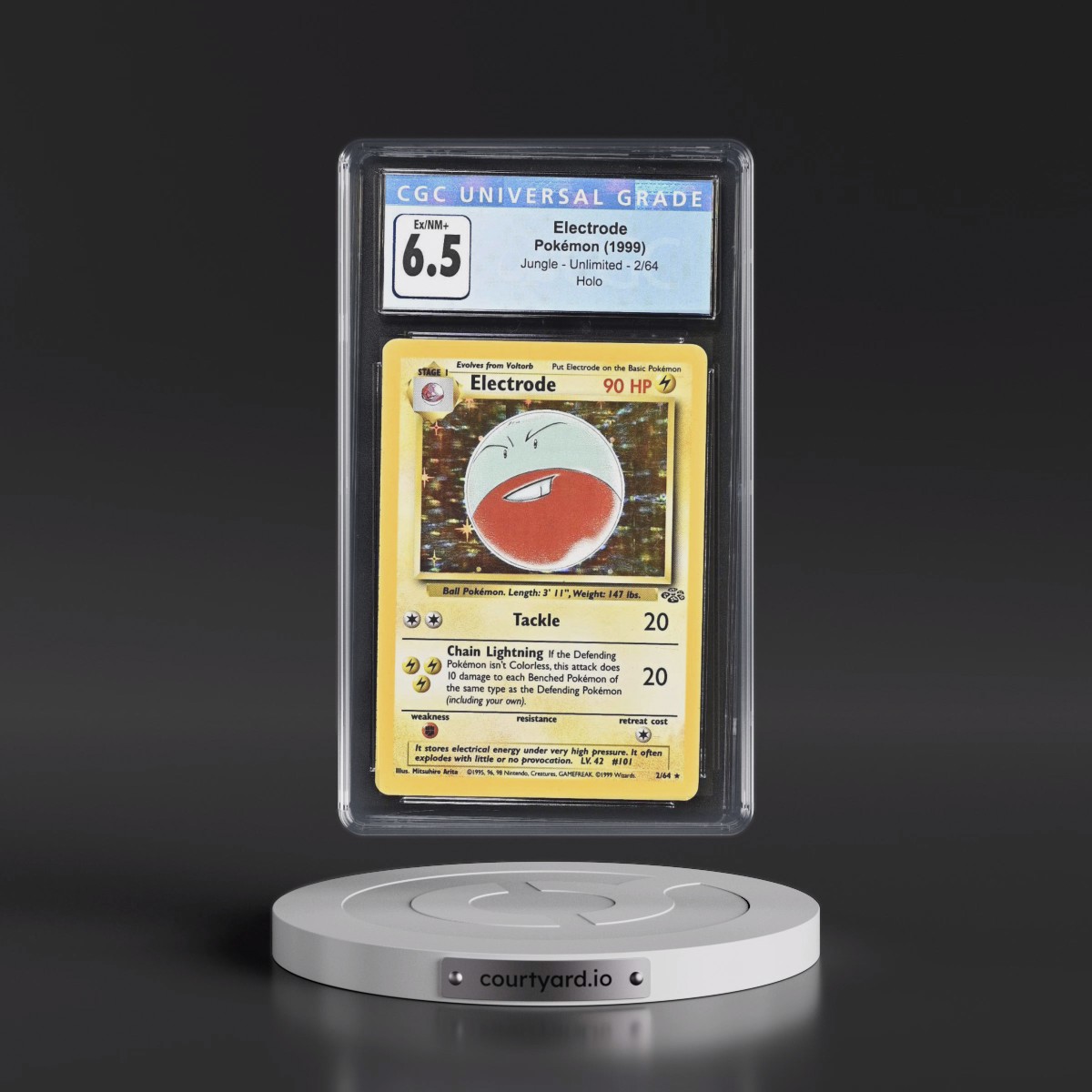1999 Jungle #2/64 Electrode - Holo (CGC 6.5 EX-NM+)