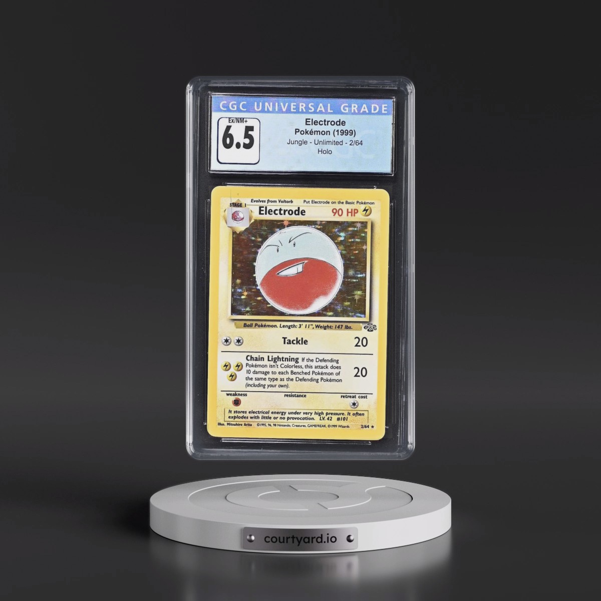 1999 Jungle #2/64 Electrode - Holo (CGC 6.5 EX-NM+)