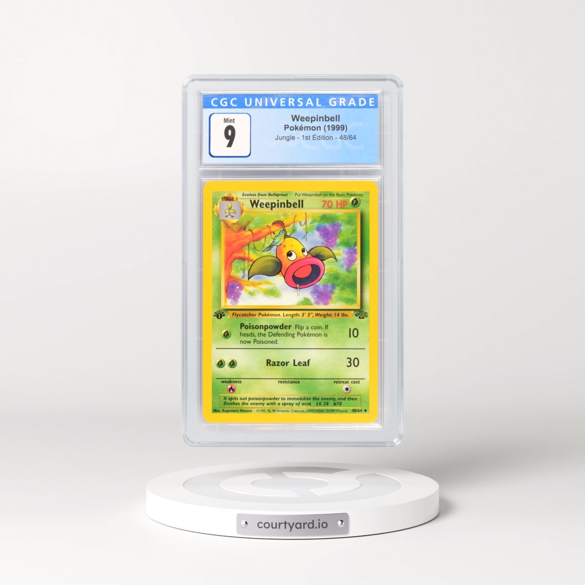 1999 Jungle #48/64 Weepinbell - 1st Edition 1st Edition (CGC 9 MINT)