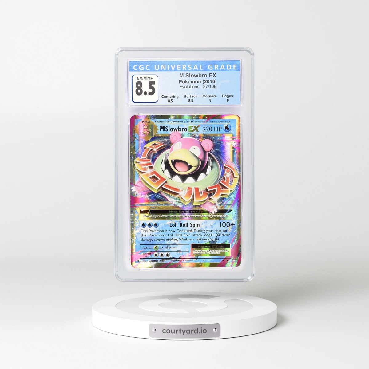 2016 Evolutions #27/108 M Slowbro EX - Holo (CGC 8.5 NM-MT+)