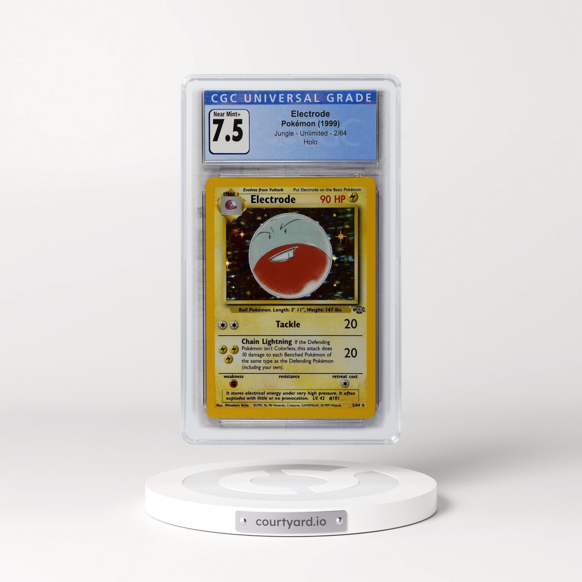 1999 Jungle #2/64 Electrode - Holo (CGC 7.5 NM+)