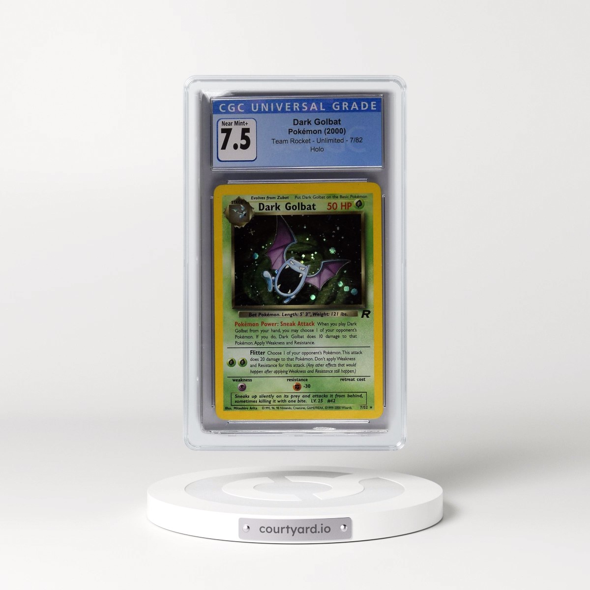 1999 Team Rocket #7/82 Dark Golbat - Holo (CGC 7.5 NM+)