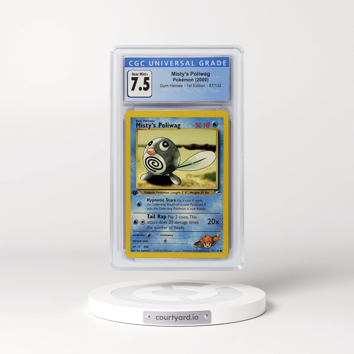 2000 Gym Heroes #87/132 Misty's Poliwag - 1st Edition 1st Edition (CGC 7.5 NM+)