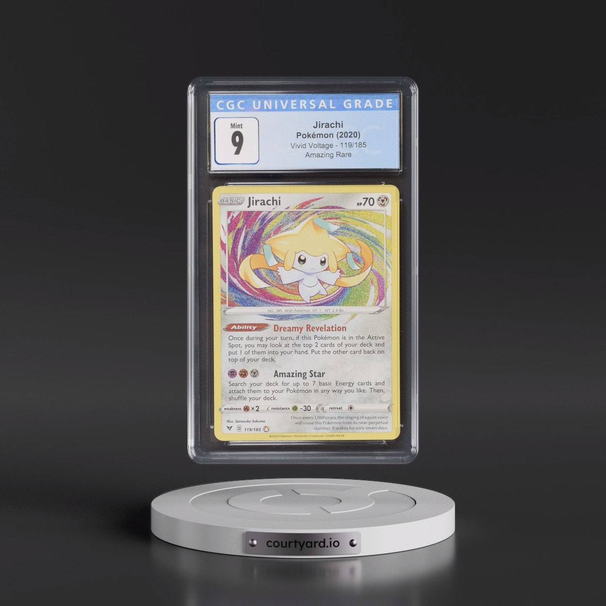 2020 Vivid Voltage #119/185 Jirachi - Amazing Rare Holo (CGC 9 MINT)