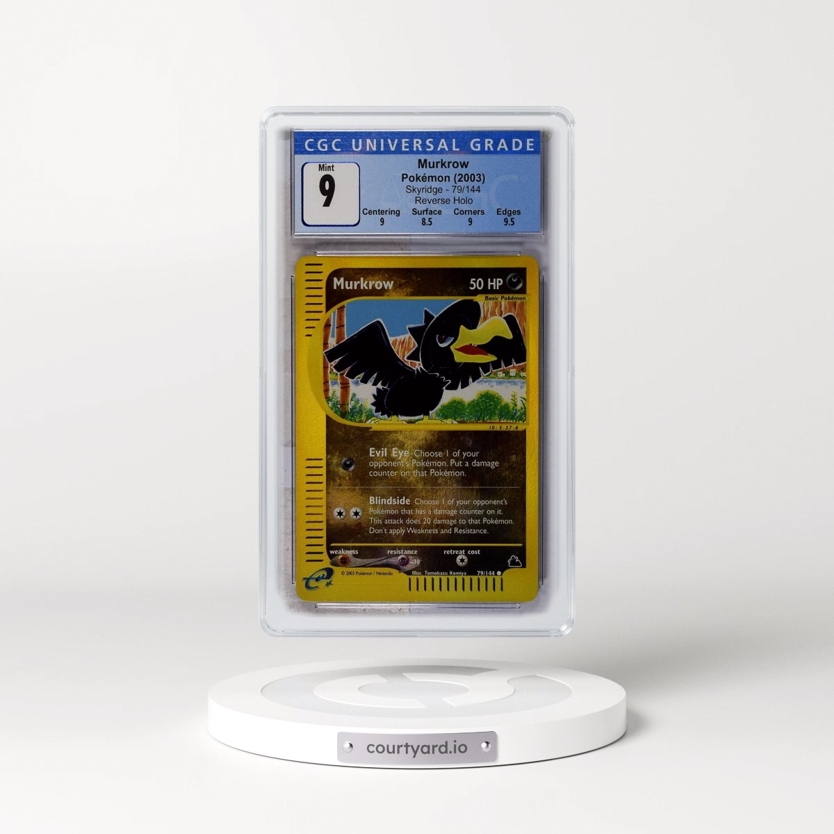 2003 Skyridge #79/144 Murkrow - Reverse Holo (CGC 9 MINT)