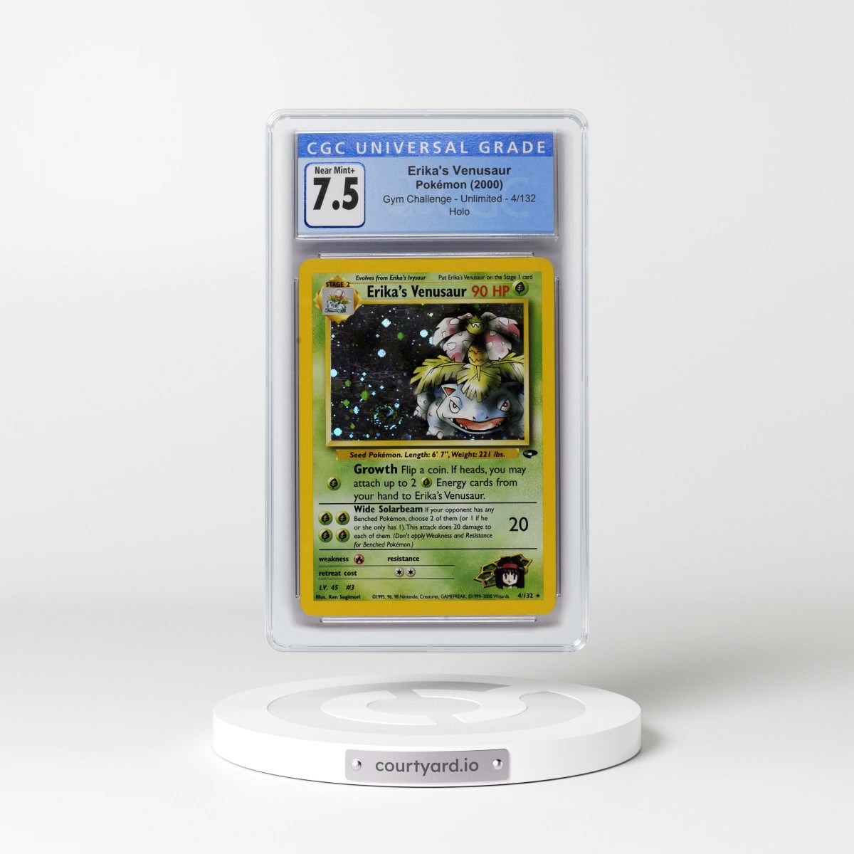 2000 Gym Challenge Erika's Venusaur - Holo #4/132 CGC 7.5