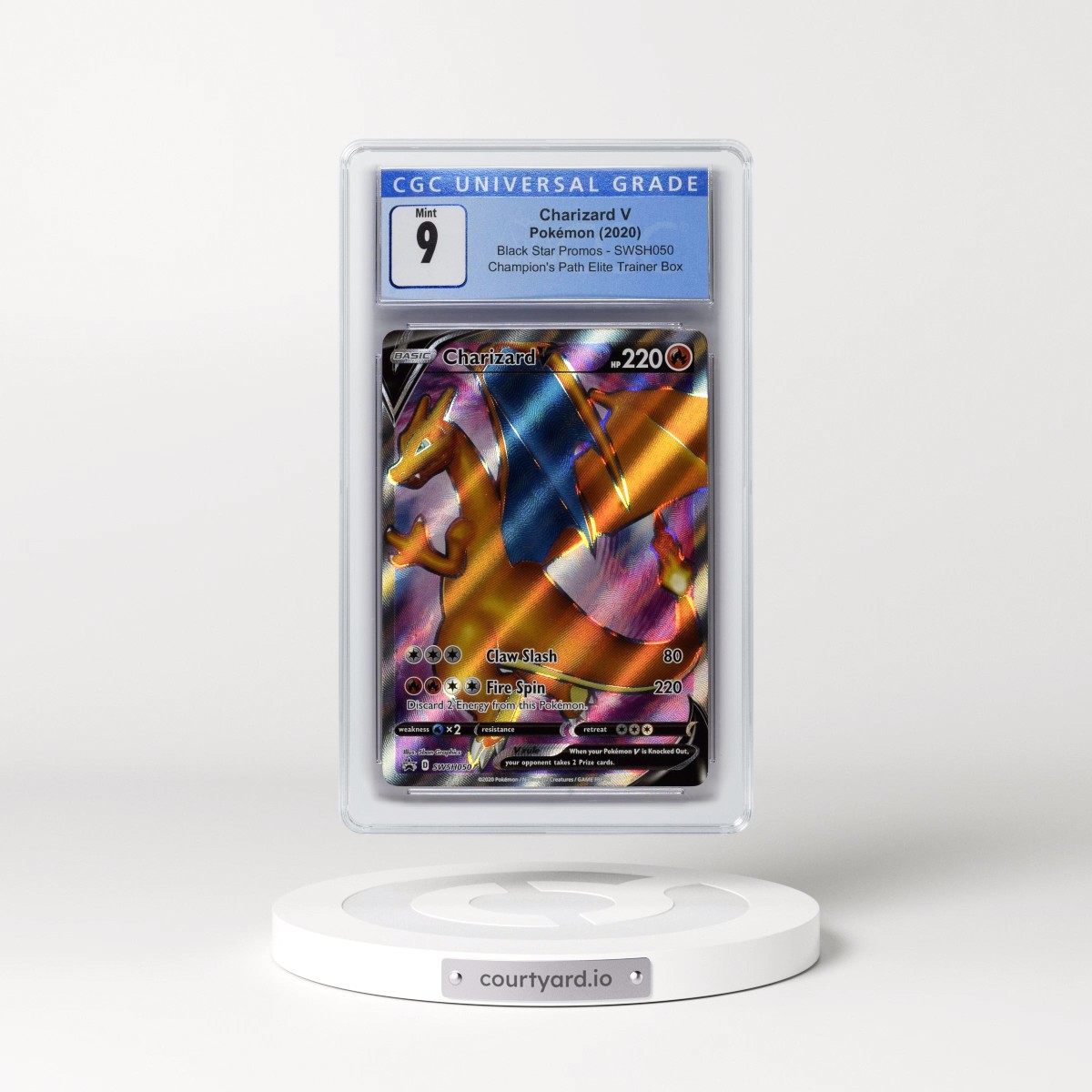 2017 Black Star Promos - Sword & Shield #SWSH050 Charizard V - Champion's Path Elite Trainer Box (Holo) (CGC 9 MINT)