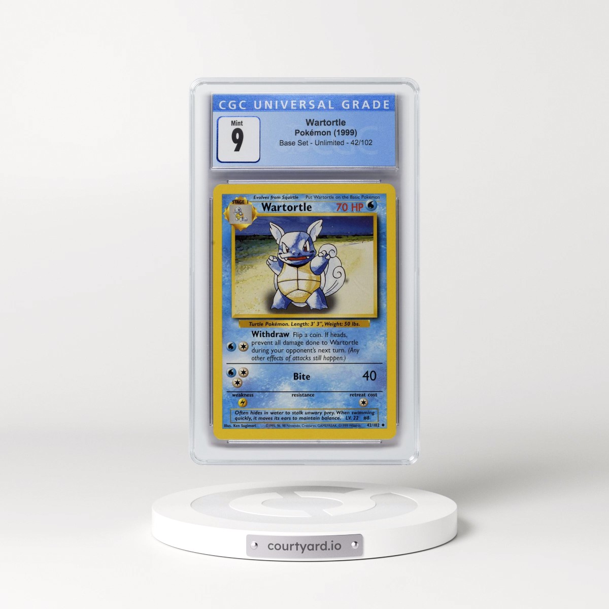 1999 wartortle pokemon card 1st Edition Shadowless Base Set All cards will be carefully packed for safe transit 08 Wartortle 1999 Topps Pokemon