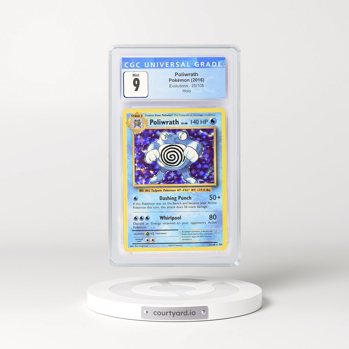 2016 Evolutions #25/108 Poliwrath - Holo (CGC 9 MINT)