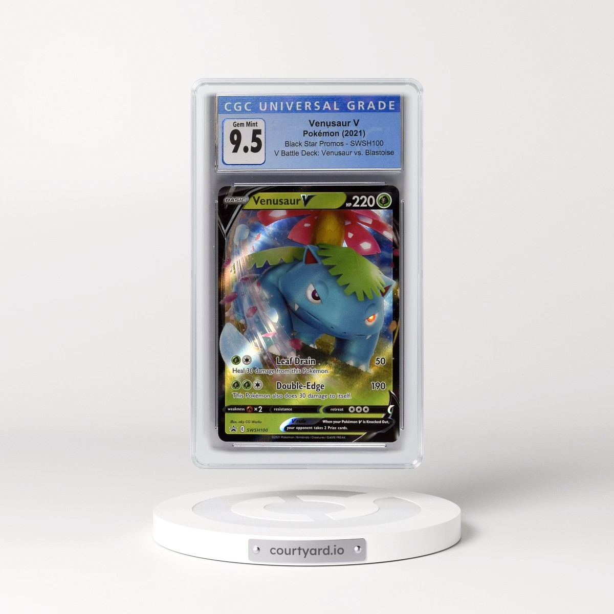 2017 Black Star Promos - Sword & Shield #SWSH100 Venusaur V - Holo Venusaur V Battle Deck (CGC 10 GEM MINT)