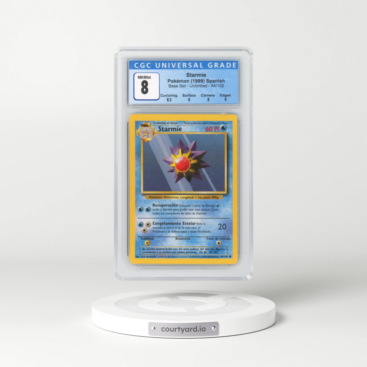 1999 Base Set #64/102 Starmie (CGC 8 NM-MT)