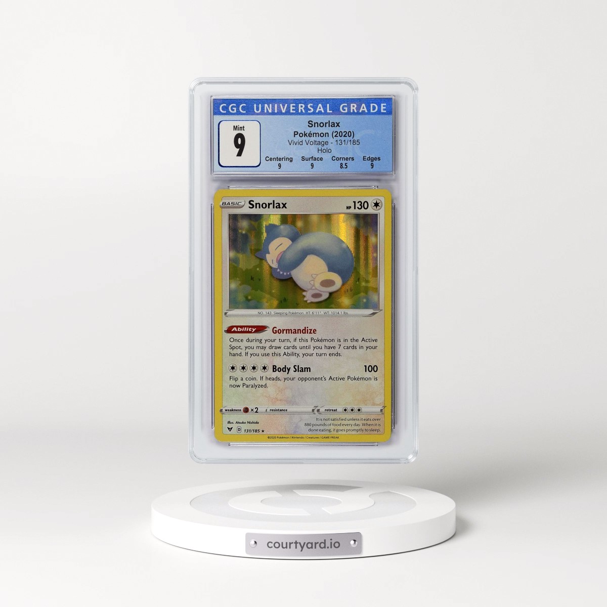 2020 Vivid Voltage #131/185 Snorlax - Holo (CGC 9 MINT)