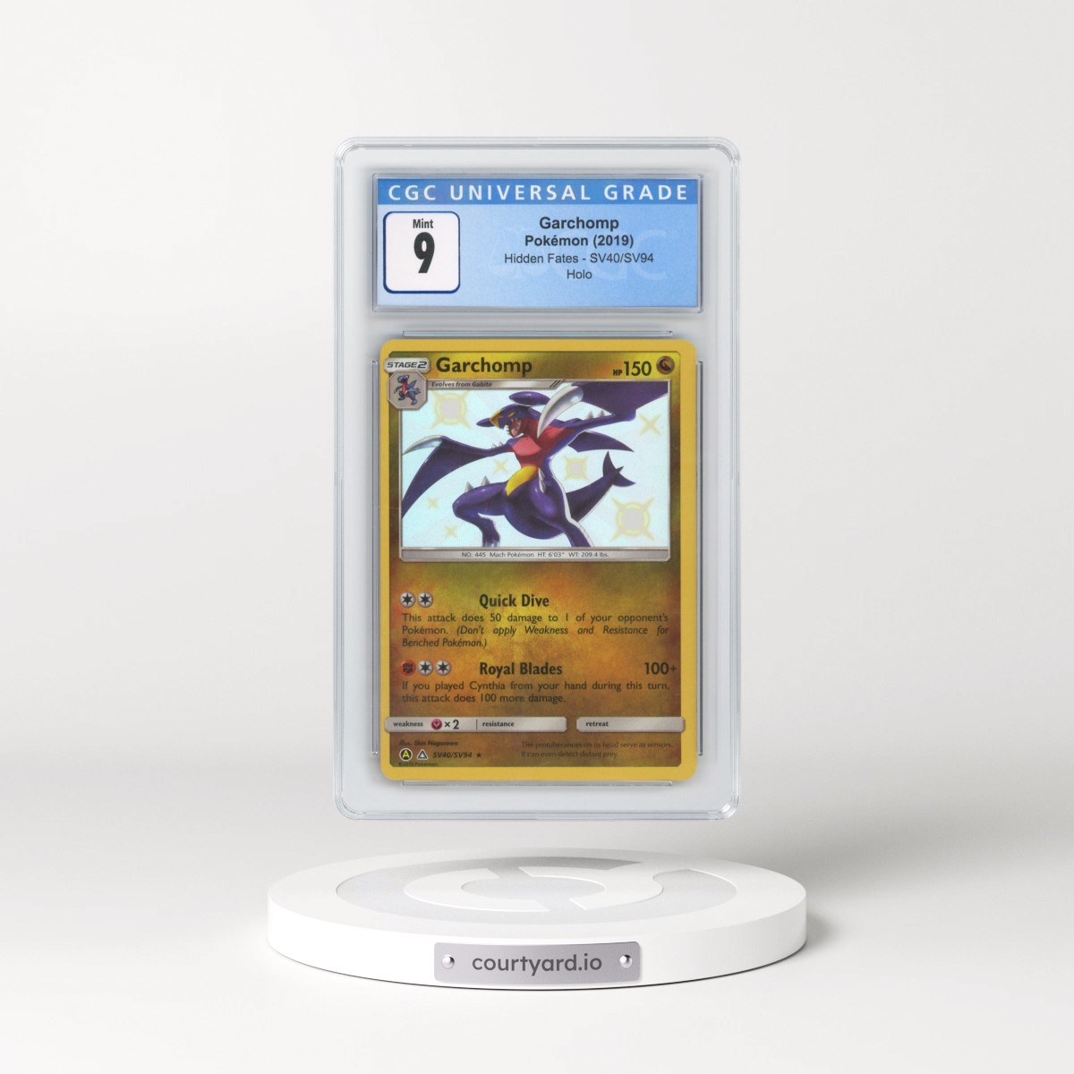 2019 Hidden Fates #SV40/SV94 Garchomp - Holo (CGC 9 MINT)
