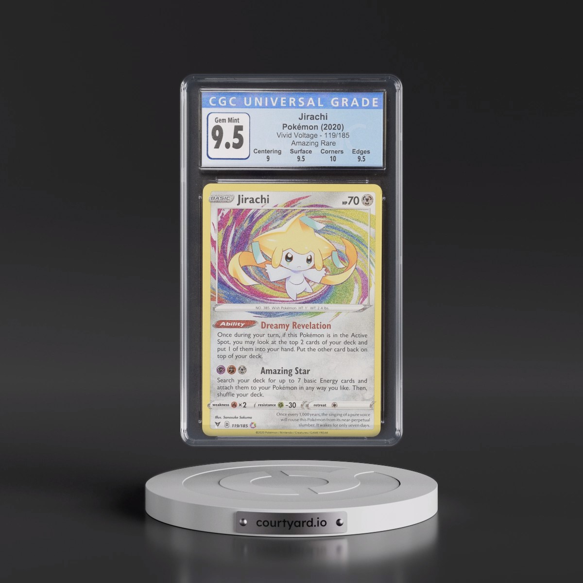 2020 Vivid Voltage #119/185 Jirachi - Amazing Rare Holo (CGC 10 GEM MINT)
