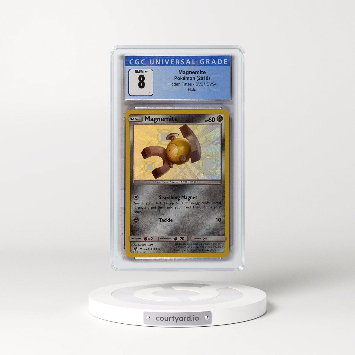 2019 Hidden Fates #SV27/SV94 Magnemite - Holo (CGC 8 NM-MT)