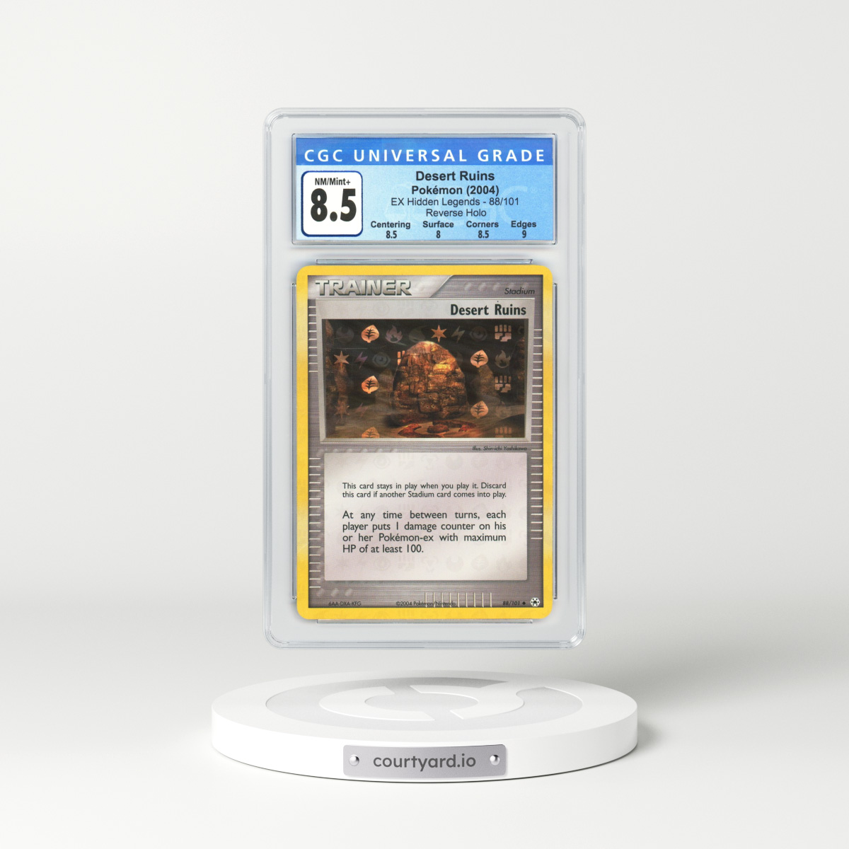2004 EX Hidden Legends #88 Desert Ruins - Holo (CGC 8.5 NM-MT+)