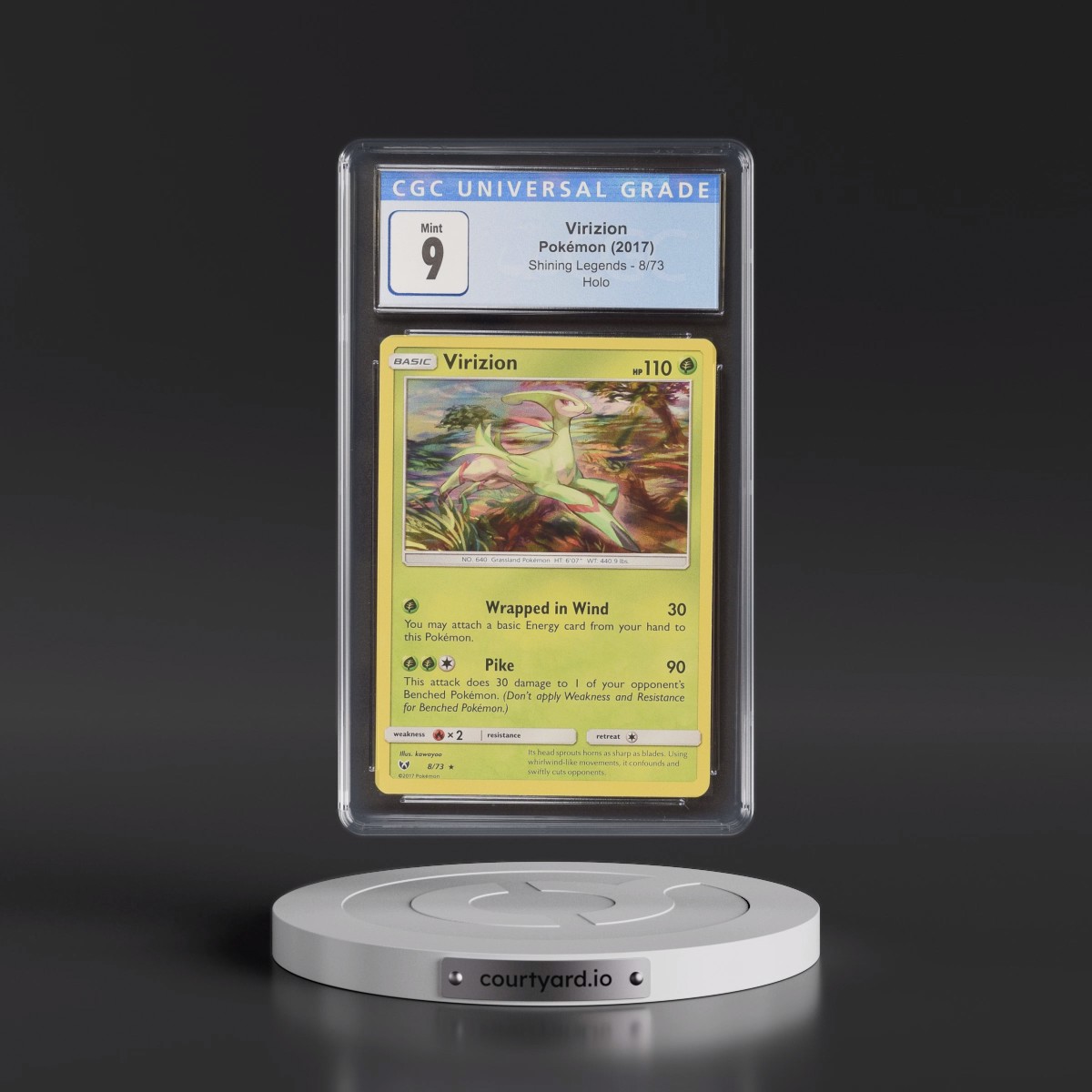 2017 Shining Legends #8/73 Virizion - Holo (CGC 9 MINT)