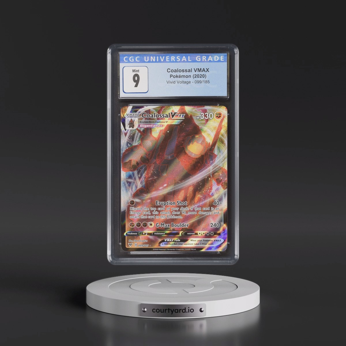 2020 Vivid Voltage #099/185 Coalossal VMAX - Holo (CGC 9 MINT)