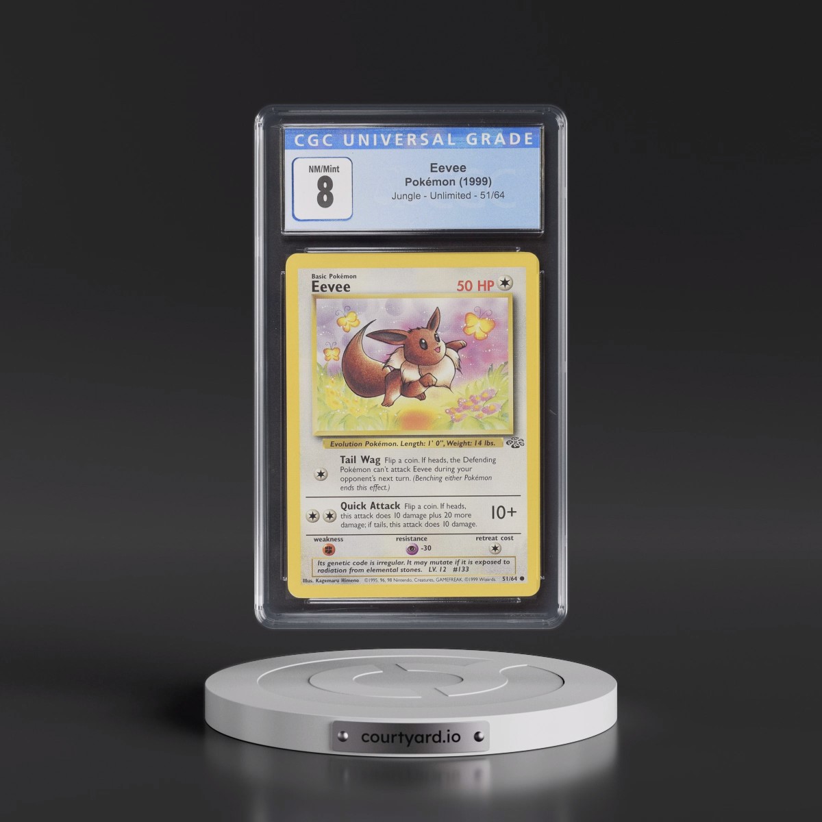 1999 Jungle #51/64 Eevee (CGC 8 NM-MT)