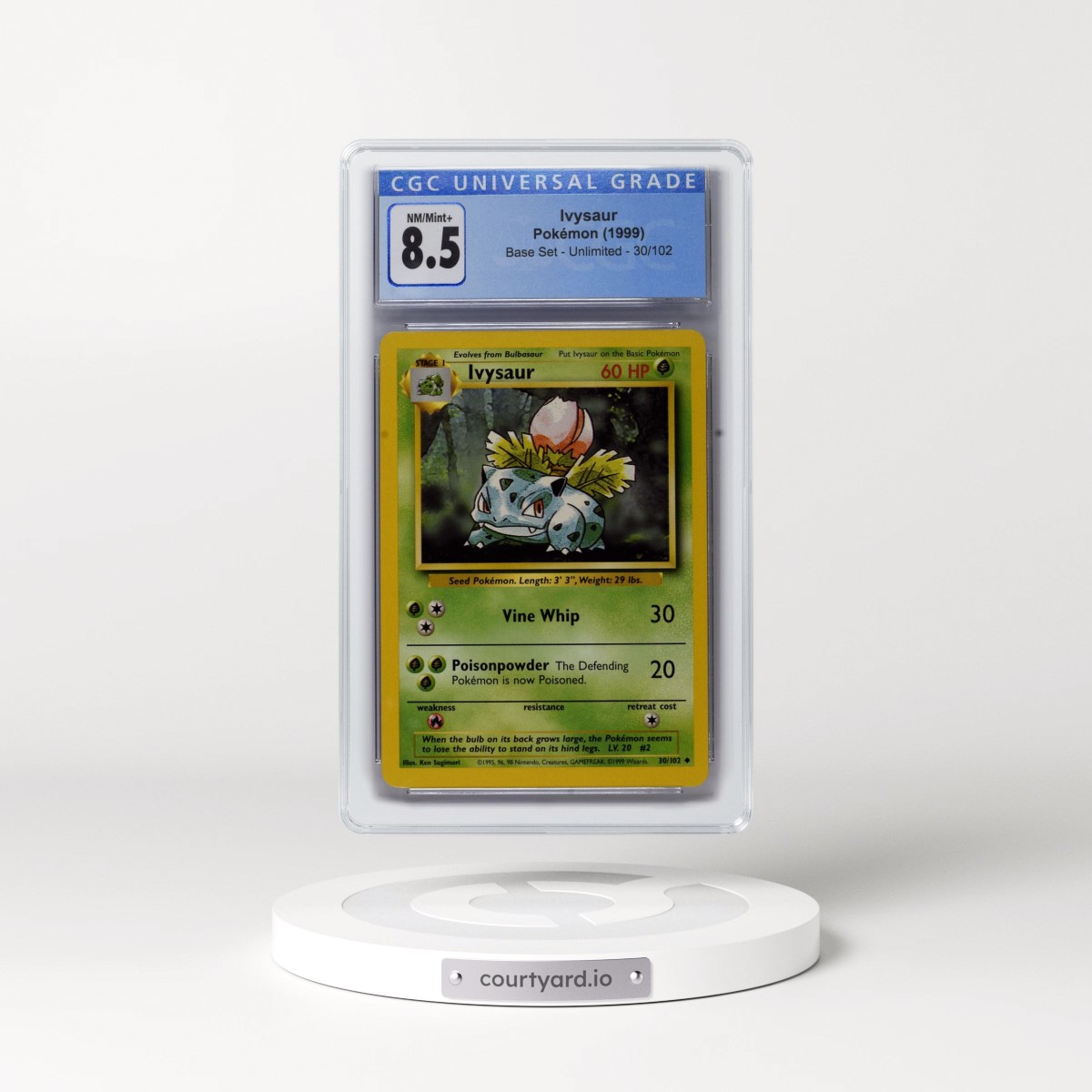 1999 Base Set #30/102 Ivysaur (CGC 8.5 NM-MT+)