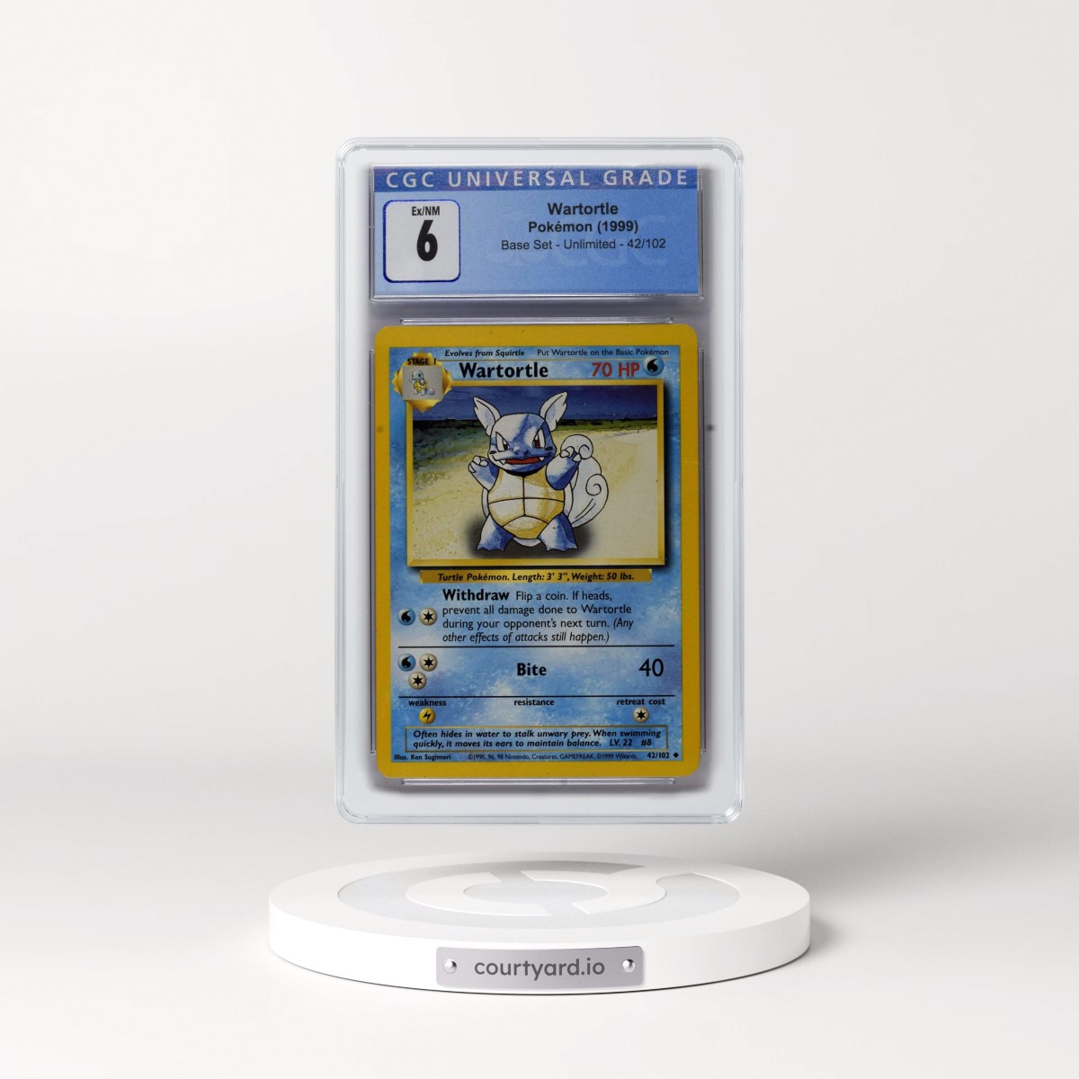 1999 Base Set #42/102 Wartortle (CGC 6 EX-NM)