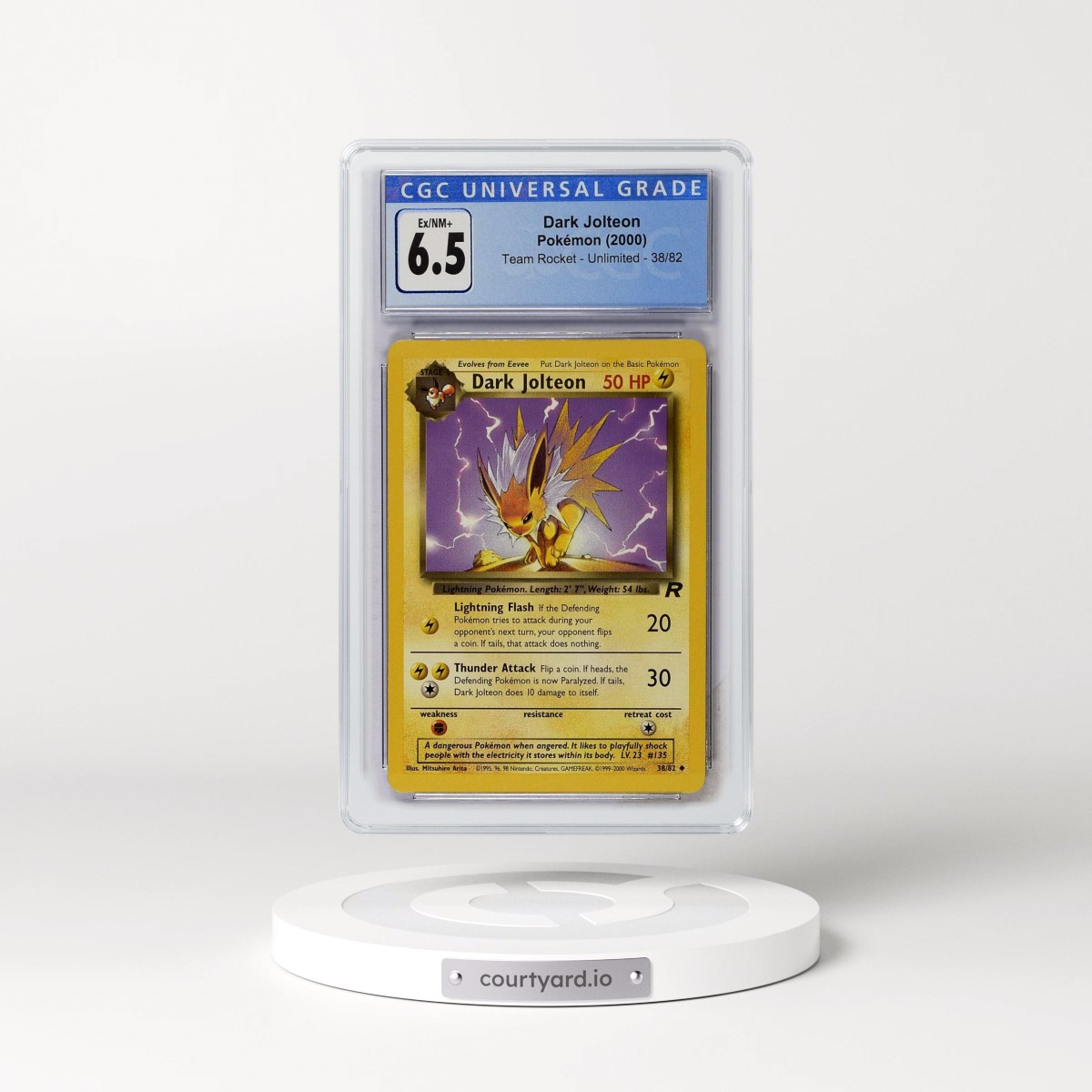 1999 Team Rocket #38/82 Dark Jolteon (CGC 6.5 EX-NM+)