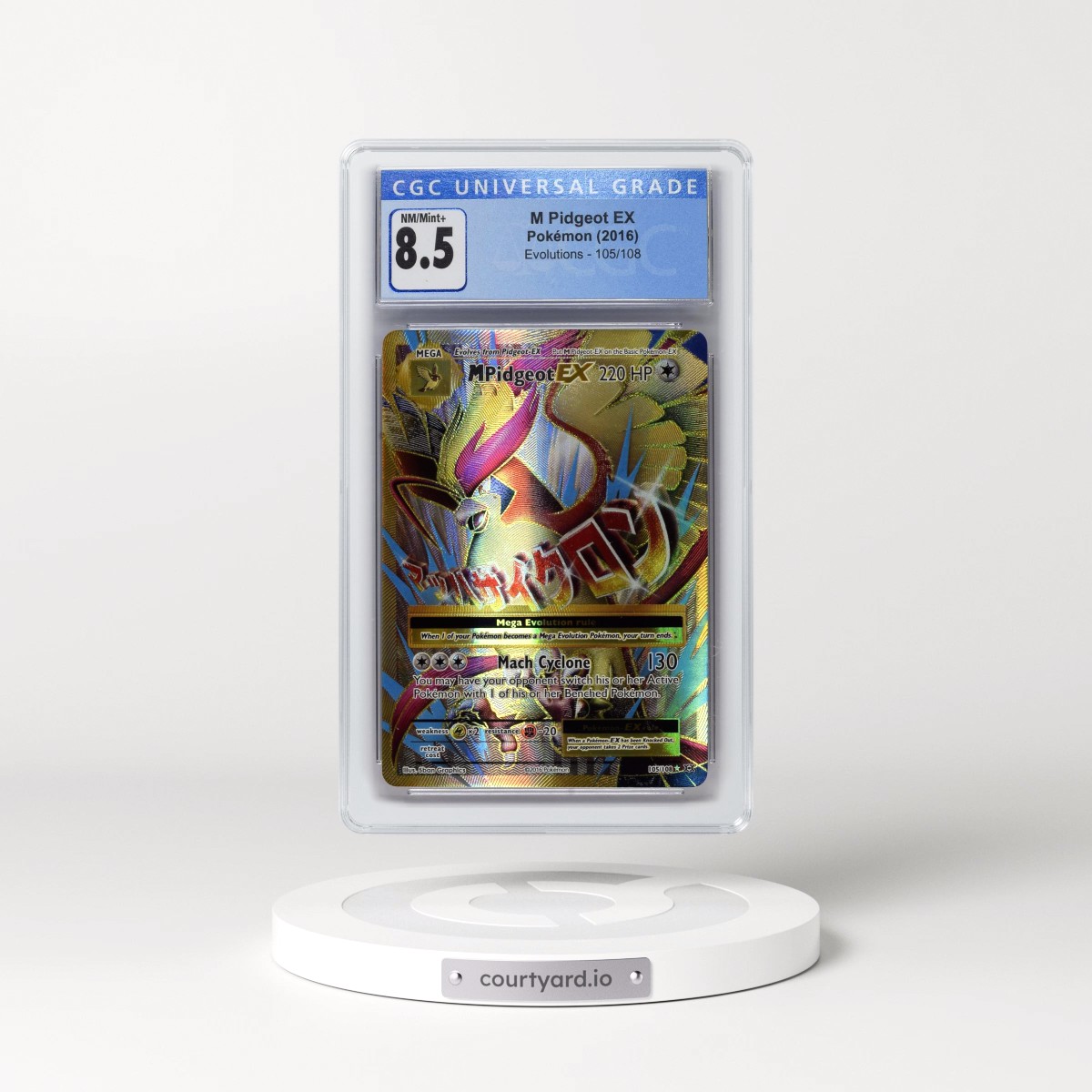 2016 Evolutions #105/108 M Pidgeot EX - Ultra Rare Holo (CGC 8.5 NM-MT+)