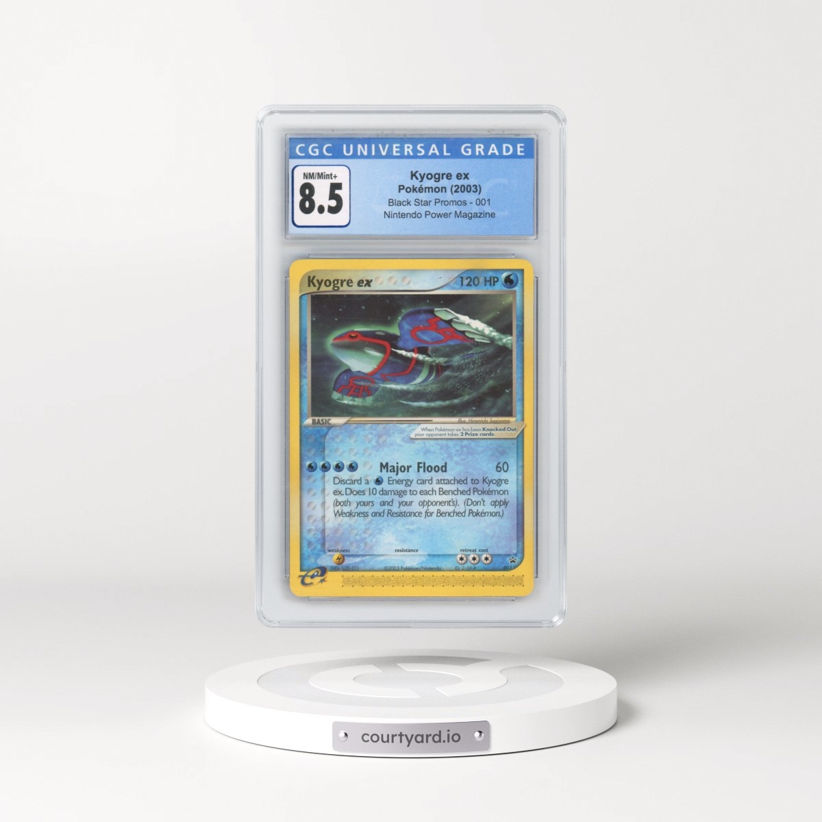 2003 Pokémon Black Star Promo #001 Kyogre EX - Holo Holo (CGC 8.5 NM-MT+)